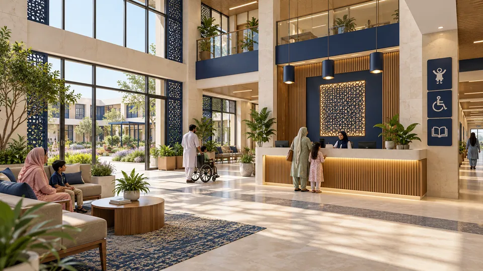 Family-friendly reception & navigation — proposed concept