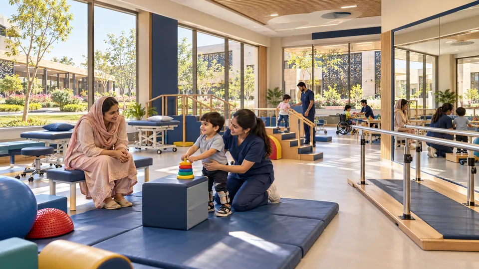 Paediatric physiotherapy studio — proposed concept