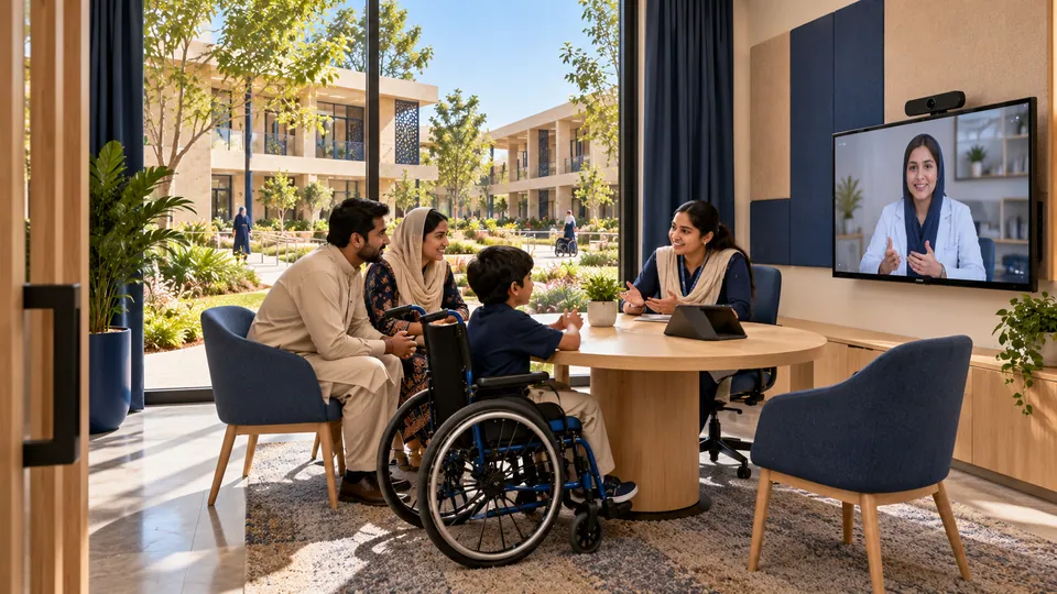 Family teleconsultation & remote support room — proposed concept