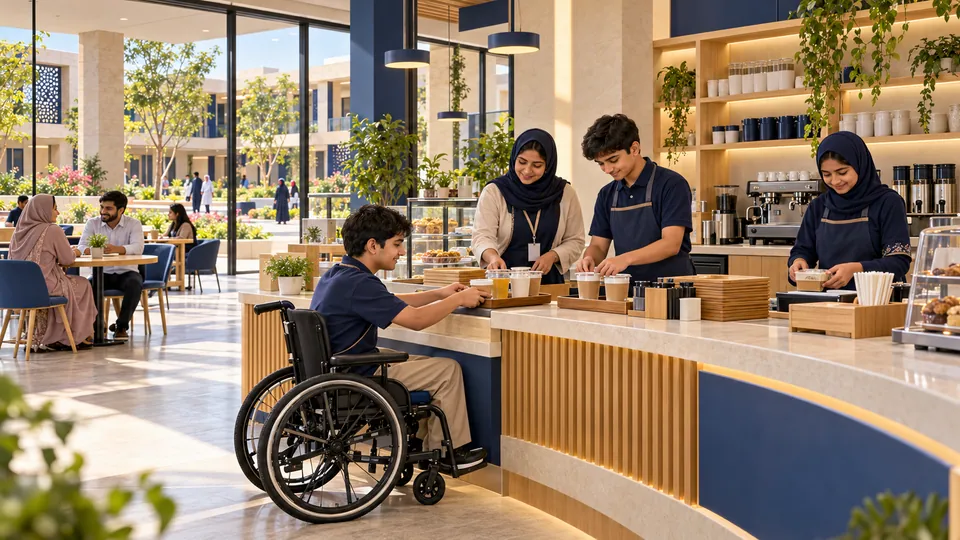 Supported café & hospitality practice counter — proposed concept