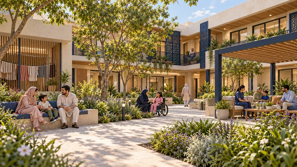 Family accommodation courtyard — proposed concept