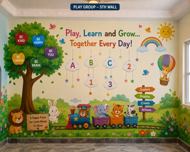 Play, Learn and Grow Mural — Current Facility