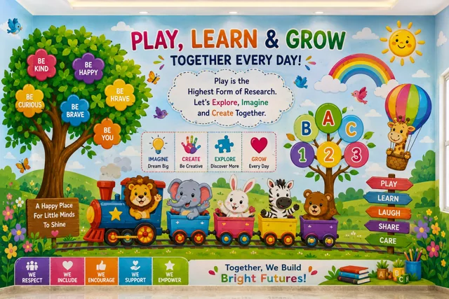 Play, Learn & Grow Classroom Mural — Current Facility