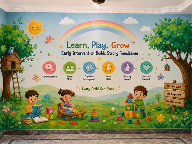 Learn, Play, Grow: A Cheerful Classroom Mural — Current Facility