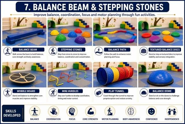 Balance Beam & Stepping Stones Therapy Guide — Current Facility