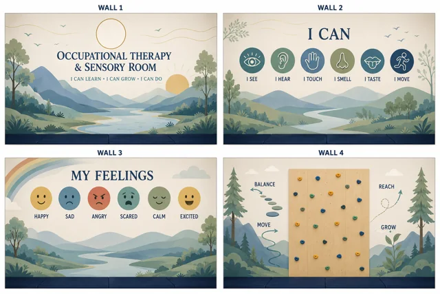 Four-Wall Occupational Therapy Mural Plan — Current Facility